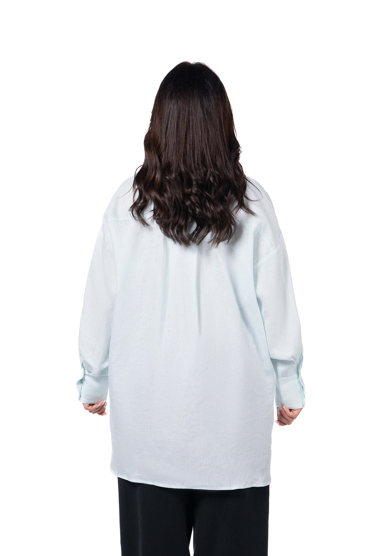 Women Light Blue & Black Set - Shirt & Trousers