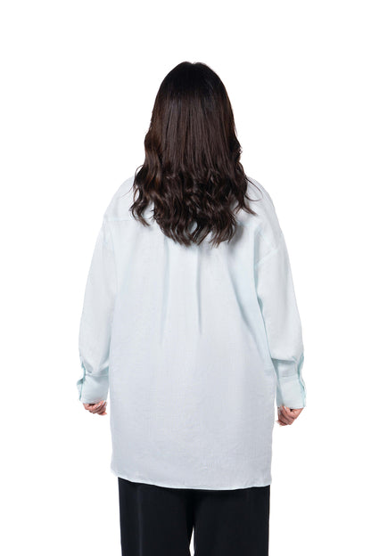 Women Light Blue & Black Set - Shirt & Trousers
