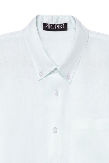 Men Light Blue & Black Set - Shirt & Trousers
