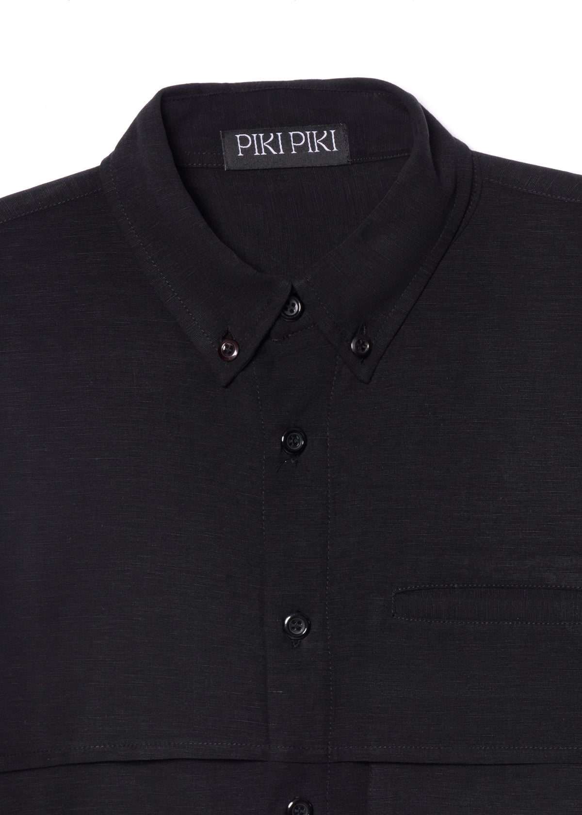 Relaxed Black Line Pocket Shirt