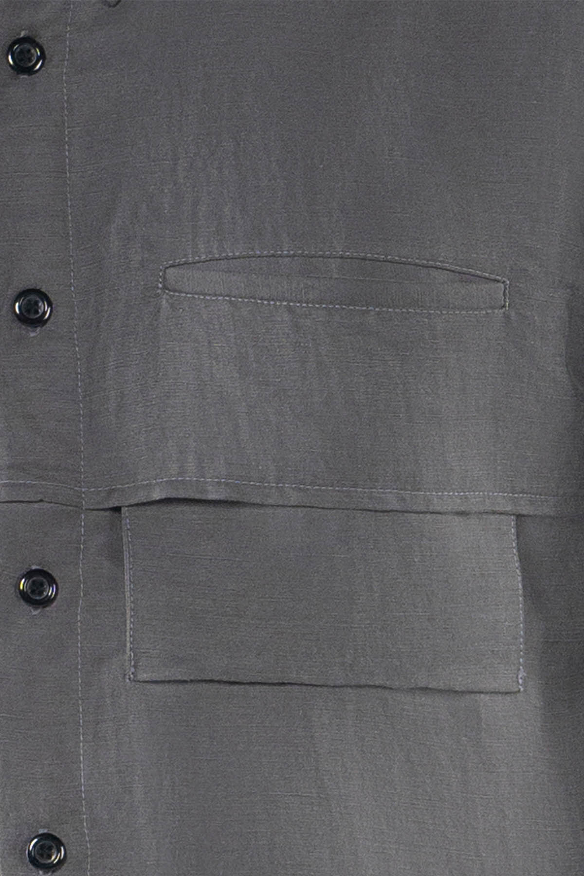 Men Gray Black Set - Shirt & Trousers