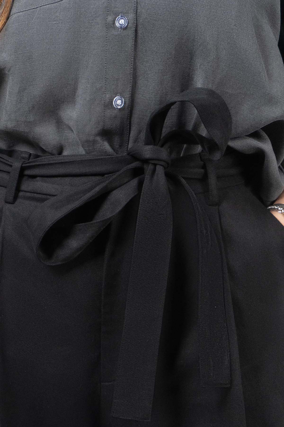 Women White & Black Set - Shirt & Trousers