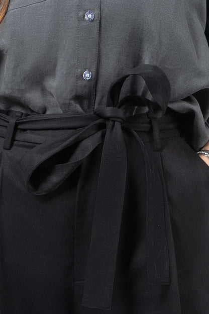 Women White & Black Set - Shirt & Trousers