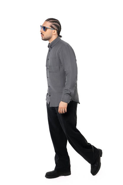 Tailored Black Tencel Trousers