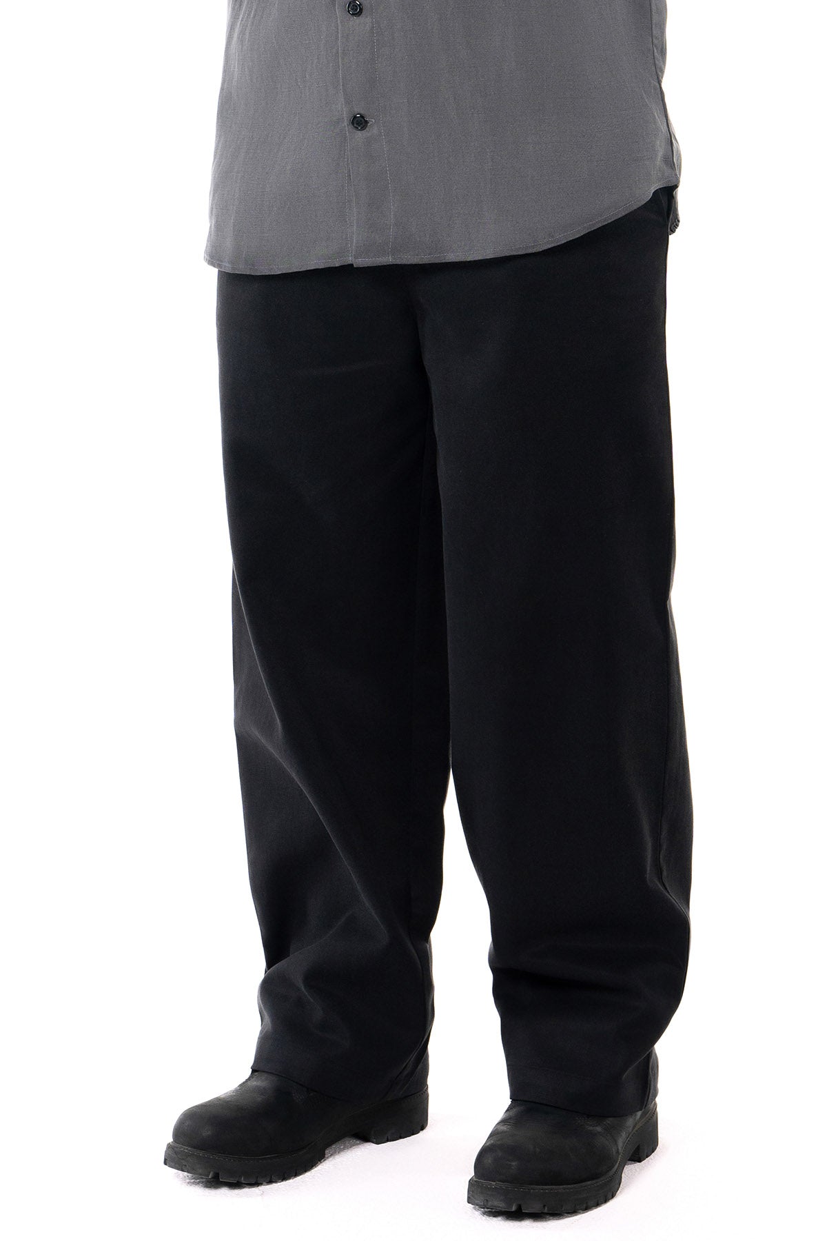 Men Gray Black Set - Shirt & Trousers