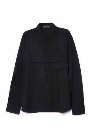 Relaxed Black Line Pocket Shirt