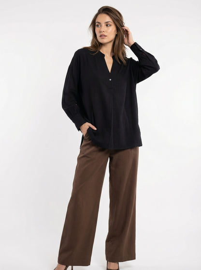 Tailored Brown Tencel Trousers