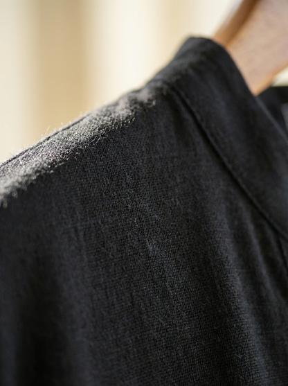 rayon linen black fabrics