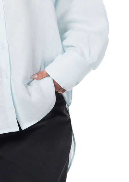 Women Light Blue & Black Set - Shirt & Trousers